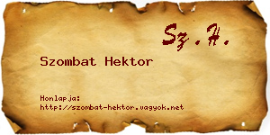 Szombat Hektor névjegykártya